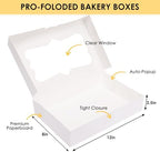 Moretoes 48pcs Cookie Boxes with 3 Style Window, 12x8x2.5In Bakery Boxes - Image 4