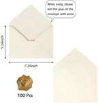 100 Pieces A7 Envelopes 5x7 Cream Color, 5.24 x 7.24 Inches (Pack of 2) - Image 2