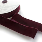 2" Velvet Ribbon Single Sided Soft Plush Luxury Craft Trim for Hair Bows Sewing Gift Wrapping Decorations Floral Arrangements and DIY Projects (Burgundy, 25 Yards) - Image 3