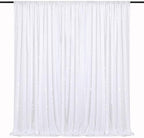 White Sequin Backdrop Curtain 7ft x 7ft Party Backdrop for Party Wedding by QueenDream