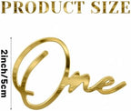 24 Pcs Gold Acrylic Cursive Wedding Table Numbers 1-24 - Image 3