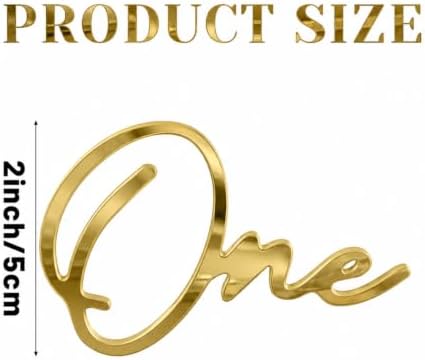 24 Pcs Gold Acrylic Cursive Wedding Table Numbers 1-24 - Image 3