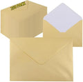 A7 Beige 5x7 Envelopes 250Pcs, 120g Pearl Paper with Gold Stickers by Unknown