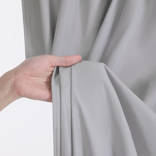 Grey Backdrop Curtains 10ftx8ft Party Polyester Photo Drapes - Image 4