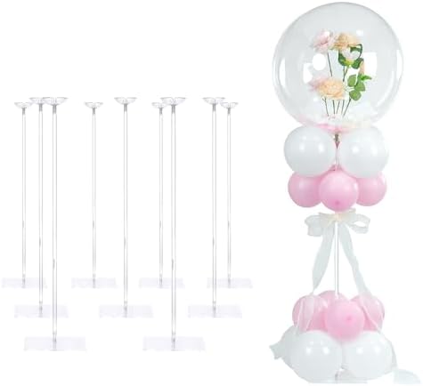 YALLOVE 10-Pack Clear Acrylic Balloon Centerpiece Stands by YALLOVEPARTYSUPPLIES