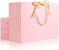 EUSOAR Gift Bags With Handles, 25pcs 16"x6"x12" Thank You Gift Paper Bags with Bow Ribbon Handle, Large Shopping Party Favor Gift Treat Candy Bags Bulk for Wedding Baby Shower Guests Bridal by EUSOAR