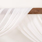 Ivory Wedding Arch Draping Fabric 30'' x 18FT Sheer Chiffon Arch Drapes - Image 3
