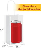 BagDream Mini Gift Bags with Handles 3.5x2.4x6.7 Inch White 100 Bulk Pack - Image 2