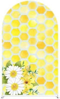 Honeycomb Arched Fabric Backdrop Covers Honey Bee Theme Arch Stand Cover for Baby Shower Birthday Decoration(Cover+Arch Stand) by KONPON
