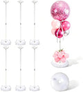Aneco 6 Pieces Clear Acrylic Balloon Stand Set 23.6 Inches Height Balloon Centerpieces Stand with 6 Water Bags for Table Top Birthday Wedding Party Event Decoration (Balloons Not Included) by Aneco