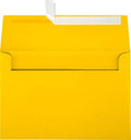 LUXPaper A8 Invitation Envelopes | Peel & Press | 5 1/2" x 8 1/8" | Sunflower Yellow | 80lb. Text | 250 Qty by Envelopes.com