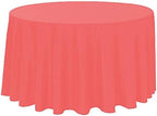 Polyester Round Tablecloth 120" Ideal for 60 inch round table (Coral) by KS+Linens
