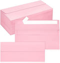 200 Pack #10 Pink Envelopes Letter Size Self Seal Business Envelopes by QIKSION