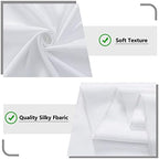 White Backdrop Curtain for Wedding Decor Holiday Party 6 Panels, 5ft x 10ft - Image 6