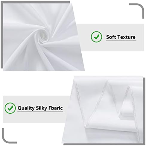 White Backdrop Curtain for Wedding Decor Holiday Party, 5ft x 8ft, 2 Panels - Image 6