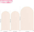 Wokceer Beige Arch Backdrop Cover, Arch Covers Stretchy Backdrop Set of 3 - Image 2