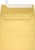 LUXPaper Square Invitation Envelopes | Peel & Press | 6" x 6" | Gold Metallic | 80lb. Text | 1,000 Qty by LUXPaper
