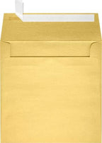 LUXPaper Square Invitation Envelopes | Peel & Press | 6" x 6" | Gold Metallic | 80lb. Text | 1,000 Qty by LUXPaper