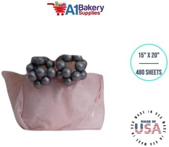 Gift Wrapping Tissue Paper 15X20 480 Pack by A1 Bakery Supplies (Blush Pink) - Image 6