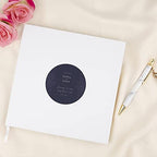Andaz Press Personalized Wedding Guestbook with Gold Accents, Deep Grey Purple White Guest Sign in Guest Registry 120 Pages 8.5 X 8.5 Memories Book for DIY, Scrapbook, Photo Album - Image 2