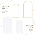 Toolterritary Metal Arch Backdrop Stand and Cover Set of 2, Sturdy 7.2FT, 6FT Party Backdrop Set, Wedding Arch Frame and Cover Set for Birthday, Baby Shower,Christmas, Anniversary - Image 2