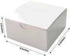 100 4 x 4 x 2" White Cake Wedding Favors Boxes with Tuck Top for Wedding Party Birthday Candy Gifts Decorations Supplies - Image 5
