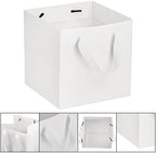 Yesland 30 Pack White Kraft Bags with Ribbon Handles, 3 Sizes Paper Gift Wrap and Shopping Bag, Reusable Square Large Retail Business Packaging Bags for Goodie Party Wedding Present(10'', 8'', 6'') - Image 4