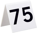 Alpine Industries 25 Pcs Acrylic Tent Style Table Numbers, 3"x3" (Numbered 51 Through 75) - Image 2