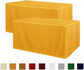 Obstal 2 Pack Table Clothes for 8 Foot Rectangle Tables, Yellow by Obstal