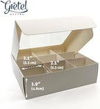 20-Ct White Treat Boxes, 6.5x6.5x1.9in, Window & Dividers - Image 4