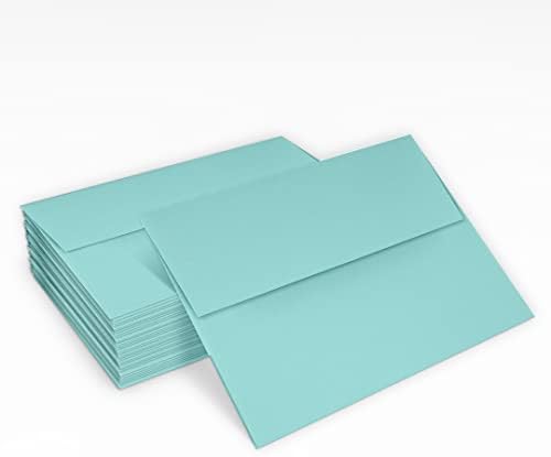 LUXPaper A2 Invitation Envelopes | Peel & Press | 4 3/8" x 5 3/4" | Seafoam Blue | 80lb. Text | 500 Qty - Image 5