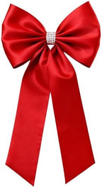 Meseey Large Decorative Bow, 27 x 39 Inches, Giant Christmas Bow for Party Backdrop, Wedding, Baby Shower Decor (Polyester, Red) by MeseeyRibbonBow