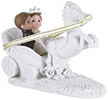 12 pcs Baby Wedding Couple on Horse Carriage Figurines, Hand Painted Poly Resin Keepsakes for Cake Toppers, Wedding Centerpieces, Party Favors, and Special Celebration Decorations - Image 2