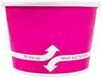 Karat [8oz - 1000 ct] Paper Ice Cream Cups & Soup Bowls for Hot/ Cold Food - Ideal for Soup, Ice Cream, Gelato, Yogurt and Snacks - Pink by Karat