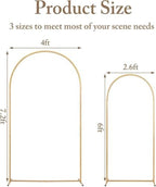 Toolterritary Metal Arch Backdrop Stand and Cover Set, 7.2FT, 6FT - Image 2