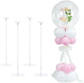 YALLOVE 4-Pack Clear Acrylic Balloon Centerpiece Stands by YALLOVEPARTYSUPPLIES