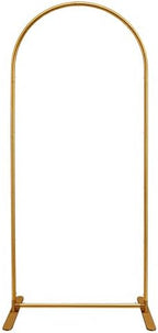 Quick Assembly Aluminum Alloy Arch Backdrop Stand, Lightweight & Sturdy for Weddings, Baby Showers & Birthday Parties, 6FT x 2.7FT Balloon Frame with Elastic Cord Design by Romlits