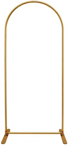 Quick Assembly Aluminum Alloy Arch Backdrop Stand, Lightweight & Sturdy for Weddings, Baby Showers & Birthday Parties, 6FT x 2.7FT Balloon Frame with Elastic Cord Design by Romlits