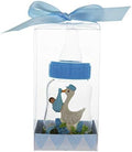 Keepsake Figurine 12 pcs Stork Carrying Baby Boy on Bottle | Awesome Decorations or Party Favors | for Pregnancy Announcements, Gender Reveals, Birthday and Special Celebrations by MEGA+FAVORS