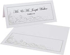 Scribble Vintage Swirl Place Cards, Silver, Set of 150, Pre-cut and Scored - Image 2