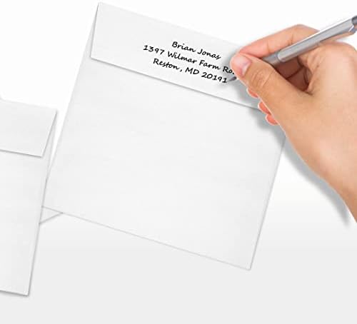 LUXPaper Square Invitation Envelopes | Peel & Press | 6 1/2" x 6 1/2" | Crystal Metallic | 80lb. Text | 250 Qty - Image 6