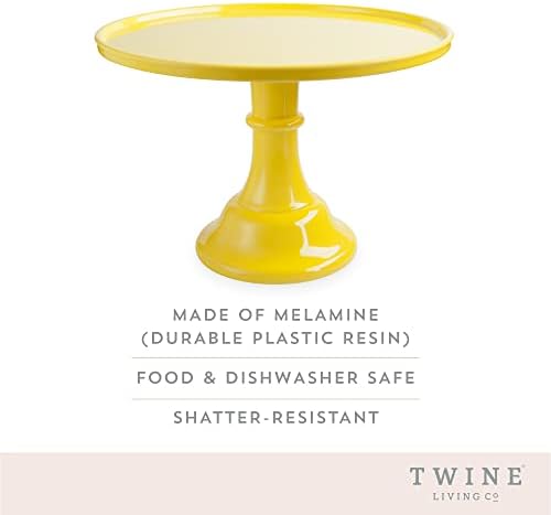 Twine Yellow Melamine Cake Stand, Cupcake Stand, Home Decor, Food Service, Dessert Accessory, Yellow, Set of 1 - Image 2