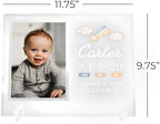 11.75"x9.75" Custom Glass Picture Frame for 5x7 Photo, Personalized Baby Picture Frames, Nursery Decor for Gender Reveal and Baby Announcement Ideas, Adoption Gifts for New Parents (Design 4) - Image 5