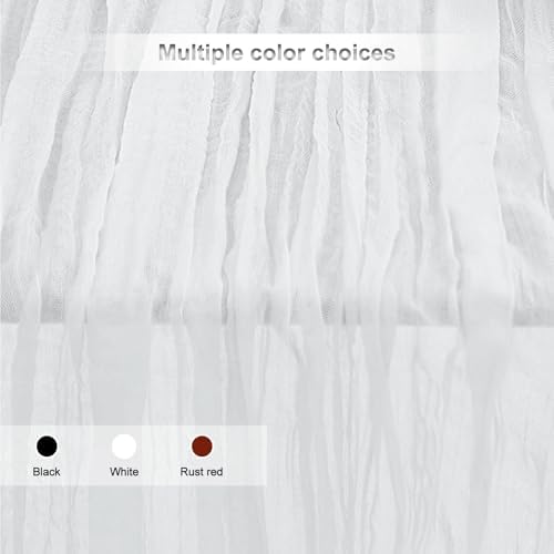 6 Pack White 35x120 Inch Cheesecloth Table Runner - Image 6