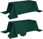 Fokitut 2 Pack Waterproof Rectangle Tablecloth, 90x132 Inch,Stain Resistant and Wrinkle Polyester Table Cloth, Fabric Table Cover for Kitchen Dining, Wedding, Party, Holiday Dinner-Hunter by BalsaCircle