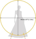 Fomcet 6ft Round Backdrop Stand Gold Circle Arch Metal Wedding Arch - Image 4