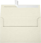 LUXPaper A10 Invitation Envelopes | Peel & Press | 6" x 9 1/2" | Natural Linen | 80lb. Text | 1,000 Qty by LUXPaper
