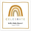 Personalized Modern Rainbow Beverage Napkins / 100 Custom Colorful Birthday Cocktail Napkins/Adorable Gender Neutral Baby Shower Design/Party Supplies/Made In The USA by CanopyStreet