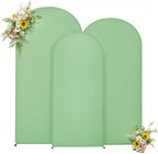 Sage Green Arch Backdrop Cover 7.2ft 6.6ft 6ft Arch Cover Set of 3 Arch Covers Stretchy Backdrop for Wedding Party Baby Shower Birthday Photography Spandex Arch Stand Covers Backdrop Curtains Decor - Image 6