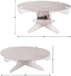 Beistle It’s A Boy Dessert Display Bundle – Silver Metallic Cupcake Stand, 2-Tier Cake Stands & Glitter “It’s A Boy” Cake Topper with Heart Picks, Baby Shower & Reveal Party Supplies for Food Tables - Image 4